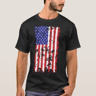 Förenade Stater i Flagga i det nordöstra Mönster T Shirt