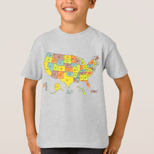 Förenade Stater Karta T-Shirt