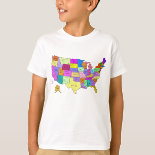 Förenade Stater Karta T-Shirt