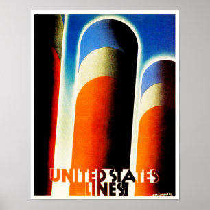 Förenade Stater Linjer Poster