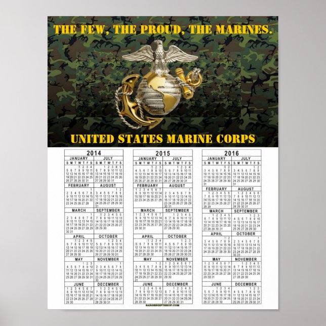 FÖRENADE STATER MARINES POSTER (Framsidan)