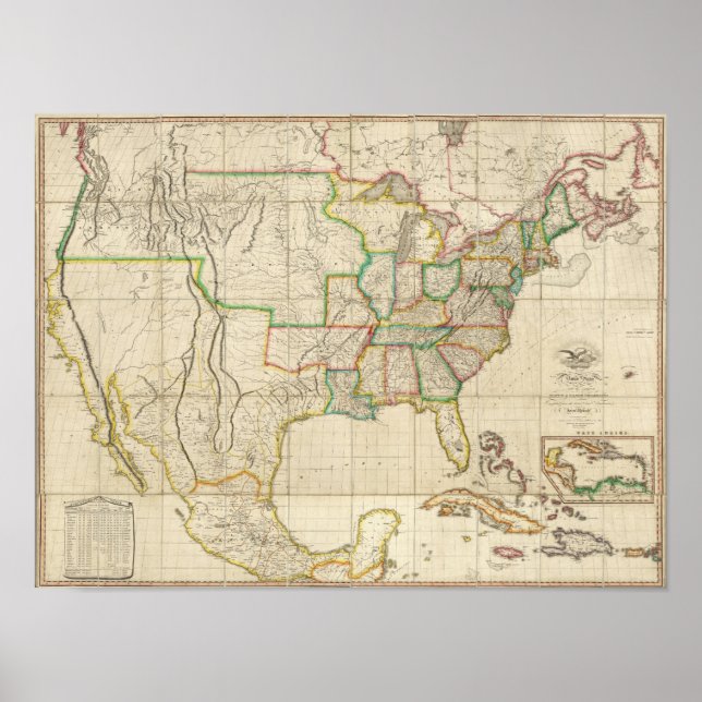 Förenade Stater med angränsande britter Poster (Framsidan)