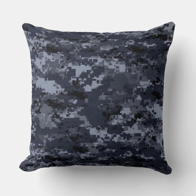 Förenade Stater militärblå Camouflage Pillow Kudde (Framsida)