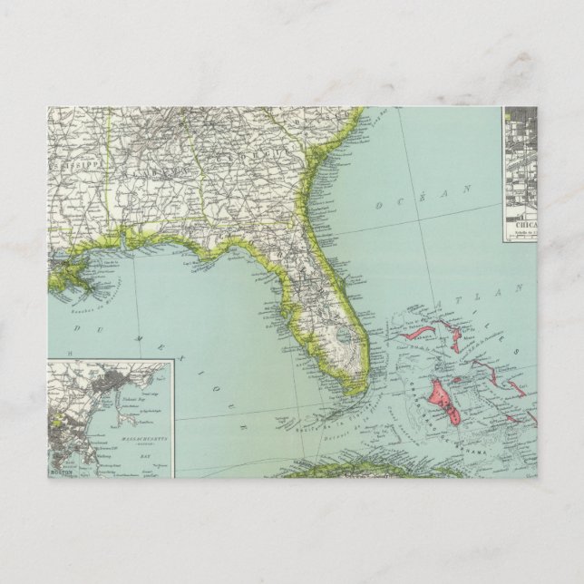 Förenade Stater och Bahamas Vykort (Framsida)