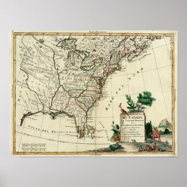 Förenade Stater och Kanada Poster (Framsidan)