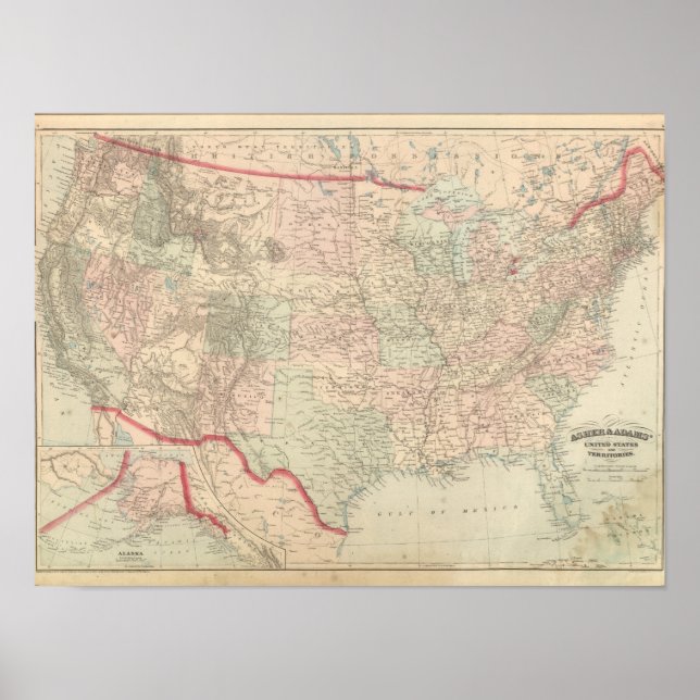 Förenade Stater och territorier 2 Poster (Framsidan)