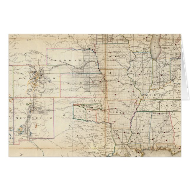 Förenade Stater, territorier Hälsningskort (Framsidan Horizontal)