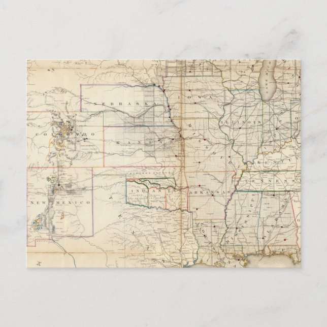 Förenade Stater, territorier Vykort (Framsida)