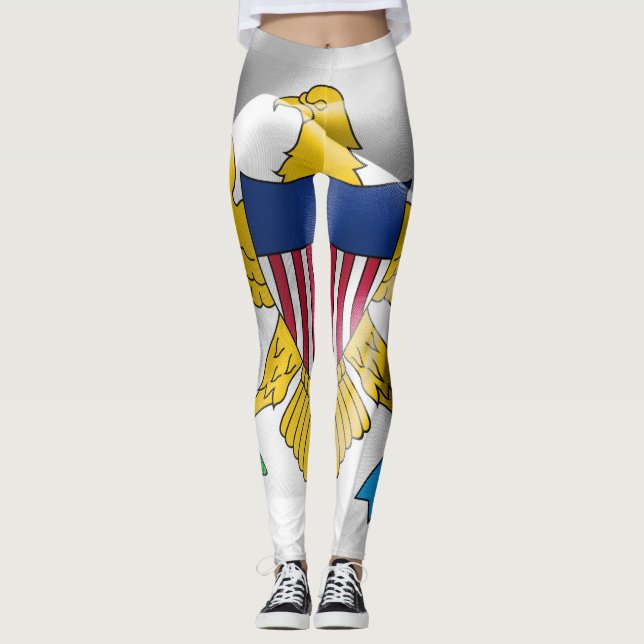 Förenade Stater Virgin Islands Flagga Leggings (Framsida)