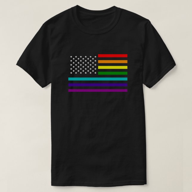 FÖRENADE STATERNA FÖR JÄMSTÄLLDHET I FLAGGA T-SHIRT (Design framsida)