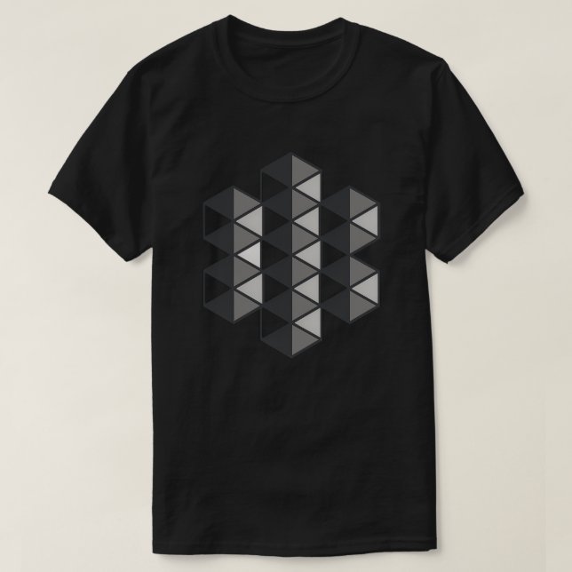 Förenade Trianglar Konst Mörk T-Shirt (Design framsida)