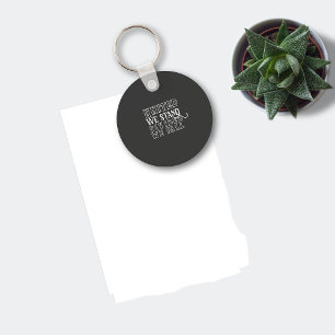 Förenade vi är en stark uppmuntran till ord grått nyckelring