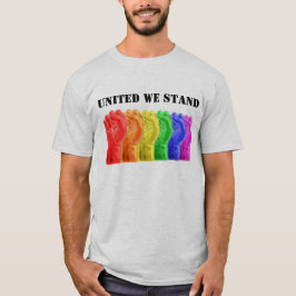 Förenade Vi står i Pride flagga med 3D-grafik T Shirt