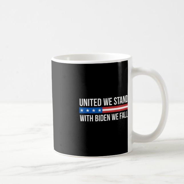Förenade vi står - med biden faller vi - kaffemugg (Höger)