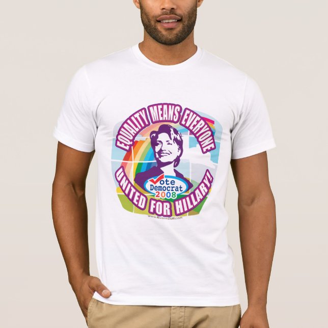 Förenat för Hillary! Skjorta Tee Shirt (Framsida)