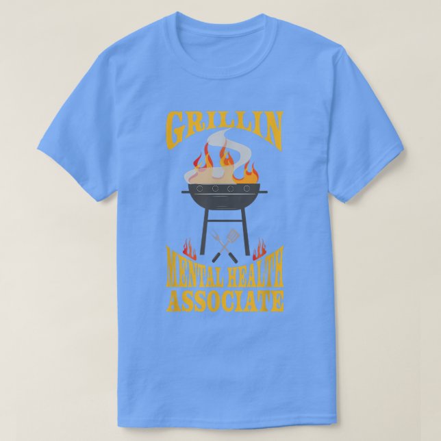 Förening för psykisk hälsa Bbq Grill Smoker & Barb T Shirt (Design framsida)