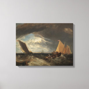 Föreningspunkten av Thamesen och Medwayen, 1807 Canvastryck