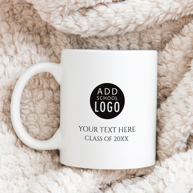 Förenkla din skollogotyp examen kaffemugg (Skapare uppladdad)