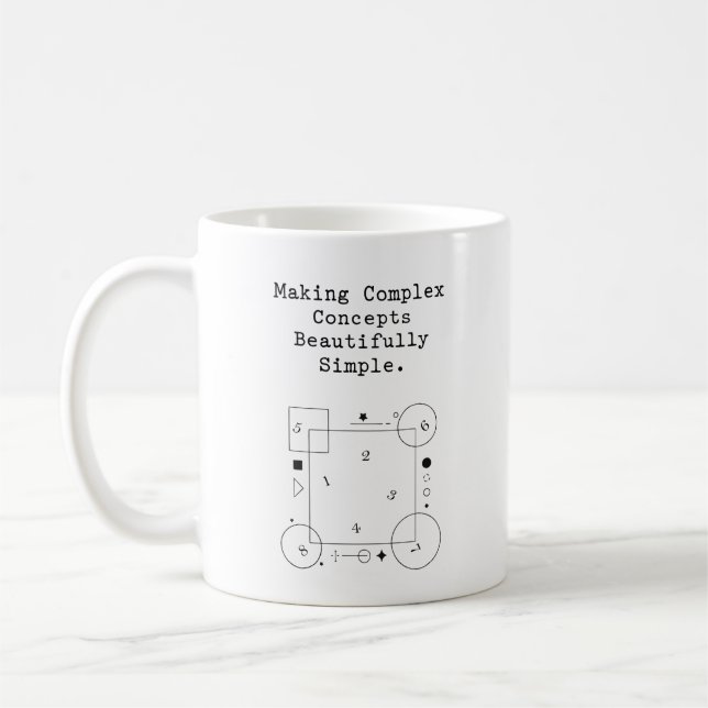 Förenkla komplex matematik | Vackra koncept Kaffemugg (Vänster)