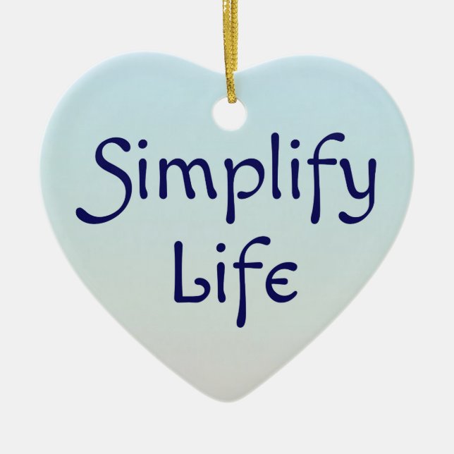 Förenkla livets blåa jul-prydnad julgransprydnad keramik (Framsidan)