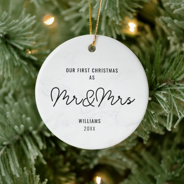 Förenkla och gifta foto Cute Julgransprydnad Keramik (Träd)
