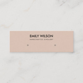 FÖRENKLA PEACH ROSA KRAFT STUD EARRING VISNING LOG MINI VISITKORT