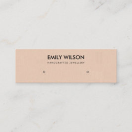 FÖRENKLA PEACH ROSA KRAFT STUD EARRING VISNING LOG MINI VISITKORT