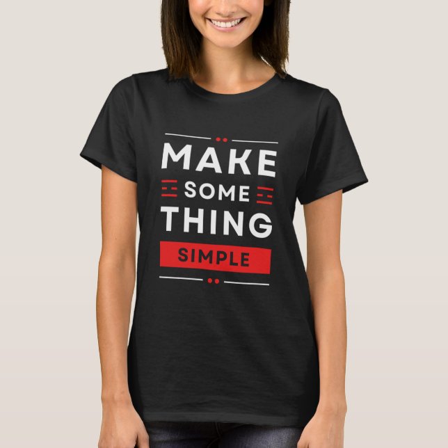Förenkla Sak" 3D T-Shirt-design - Vibrant! T Shirt (Framsida)