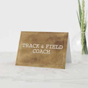 Förenklad definition av Spåra och Fält Coach-tack Kort