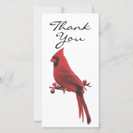 Förenklad Dubbla Fotokardinal - tack Kort