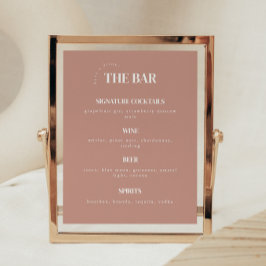 Förenklad Dusty Ro Bröllop Pub Menu Poster