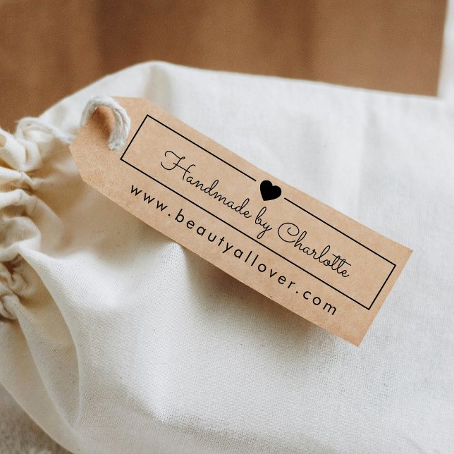 Förenklad handskrift, "Handgjorda av 🖤" Stämpel (Skapare uppladdad)