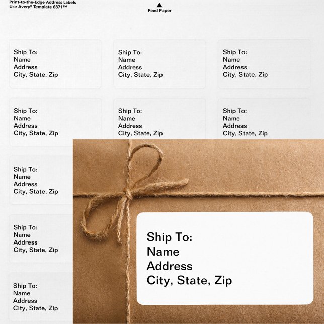 Förenklad konstverksamhet  Personlig leveransadres Fraktsedel (Simplistic Art Business Personal Ship To Address Label)