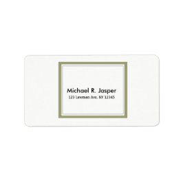 Förenklad minimalistisk Guld Ram Adressetikett