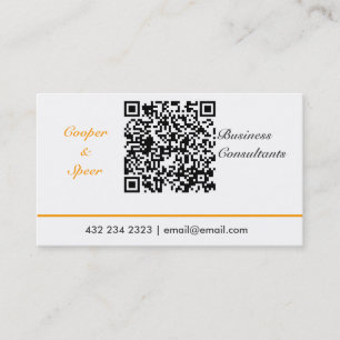 Förenklad minimalistisk QR-kodNeutralt Visitkort