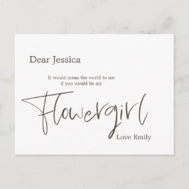 Förenklad Snyggt Brun skriptflödesbegäran Vykort