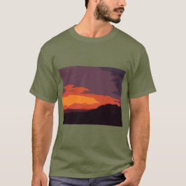 Förenklad solnedgång t shirt