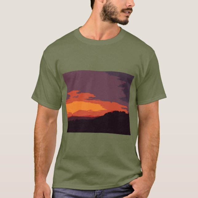 Förenklad solnedgång t shirt (Framsida)