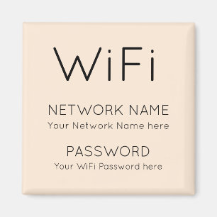 Förenklad WiFi-information Nätverkslösenord Magnet