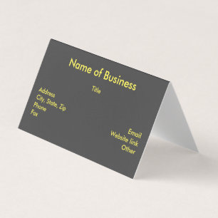 Förenklade Namn of Business and Information, ZSSG Visitkort