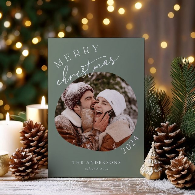 Förenklat fotokort för Helgdag Julkort (Skapare uppladdad)