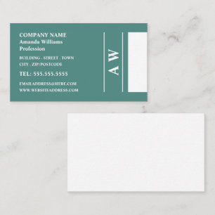 Förenklat monogram, minimalistiskt visitkort