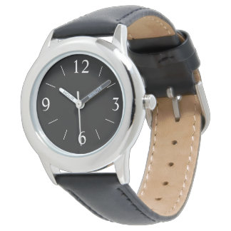 Förenklat svart med vita tal> Manar Watch Armbandsur