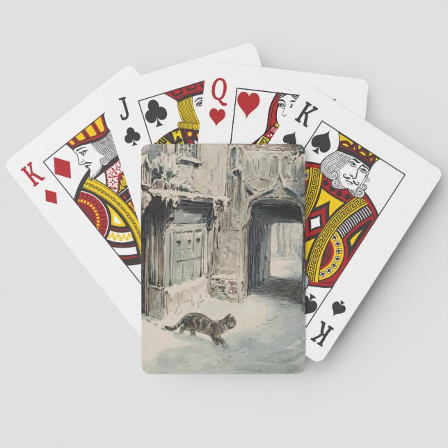 Förenkling av katten går ut (efter Beatrix-Pottern Casinokort (Baksidan)