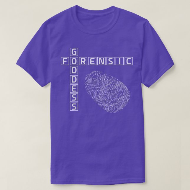 Forensic Goddes Fingerprint Science T Shirt (Design framsida)
