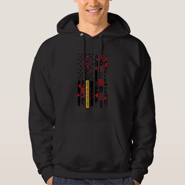 Forensic Scientist US Flag Forensic Science_1 Hoodie (Framsida)