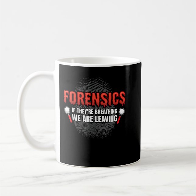 Forensich Science Funny Crime Scene Evidence DNA C Kaffemugg (Vänster)