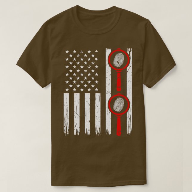Forensich Science USA flagga Forensic Scientist T Shirt (Design framsida)