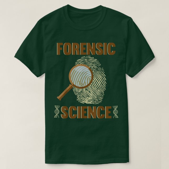 Forensik Science Investigator Fingerprint Detectiv T Shirt (Design framsida)