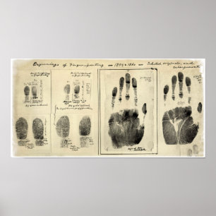 FORENSISK FINGERSKRIFT 1859 POSTER